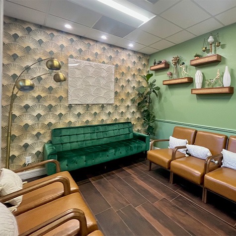 Dental office waiting room