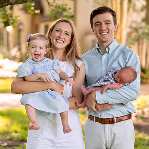 Doctors Reagan and Matt Hiner and their children